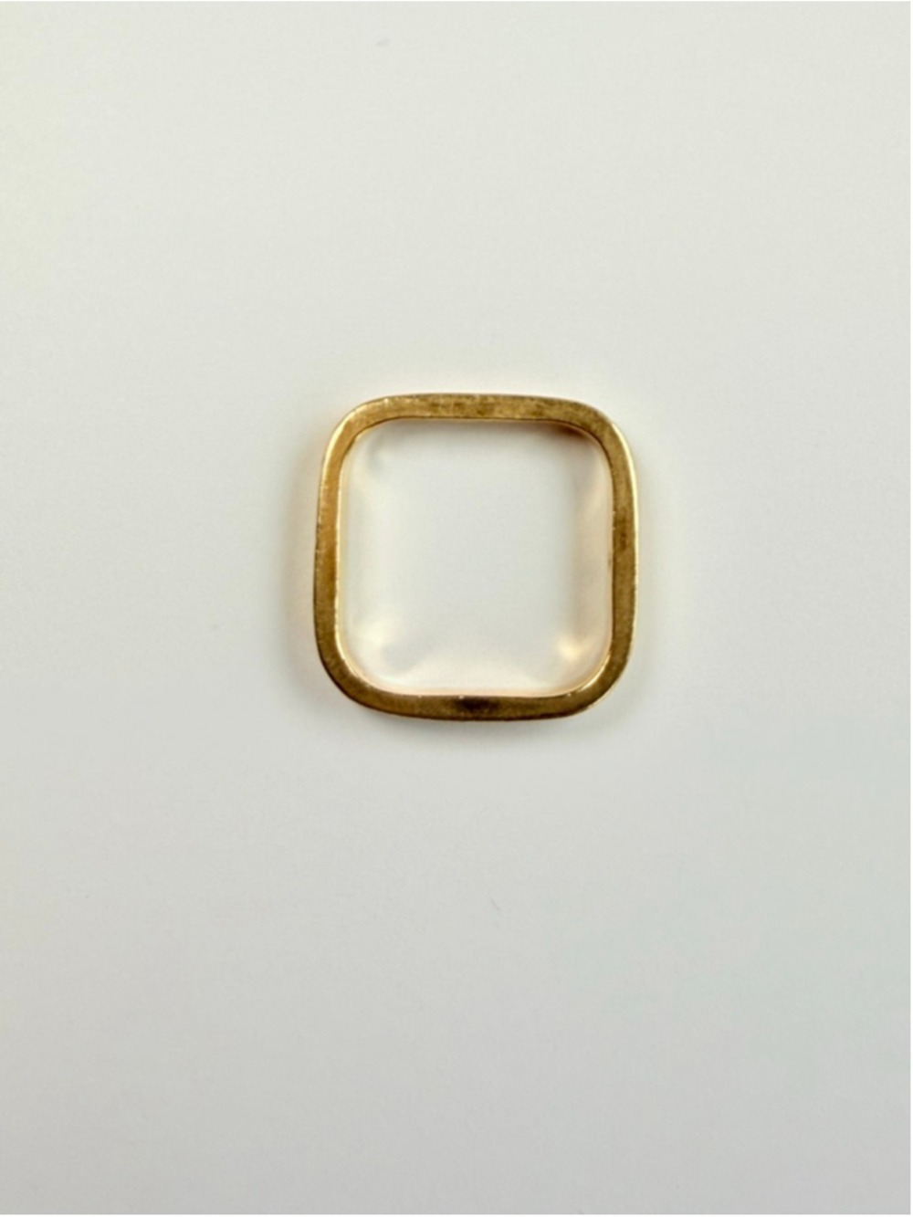 14K Solid Gold Designer NOVA Modern Minimalist Square Band Stacking Ring N2 - Picture 2 of 11